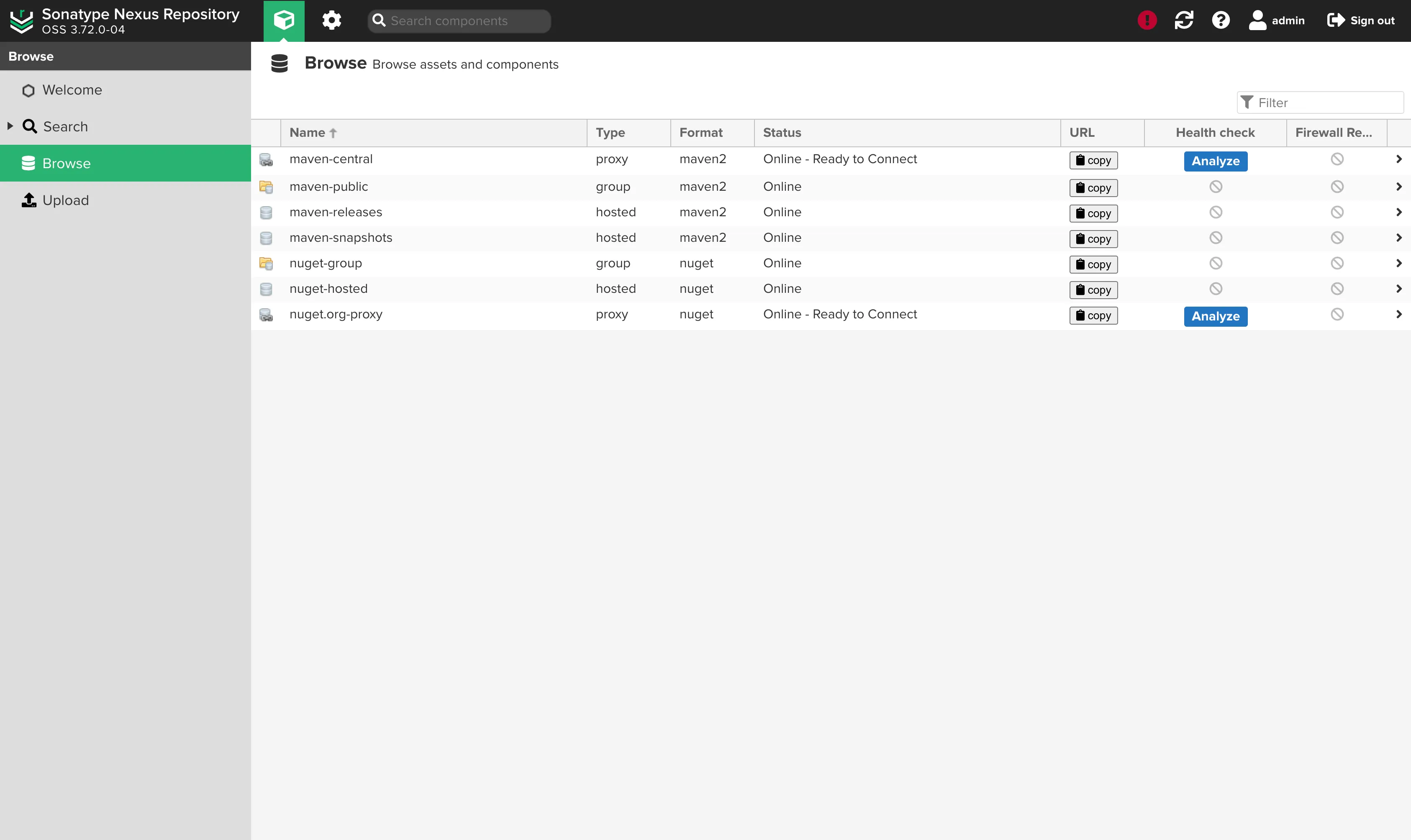 Predefined
Repositories