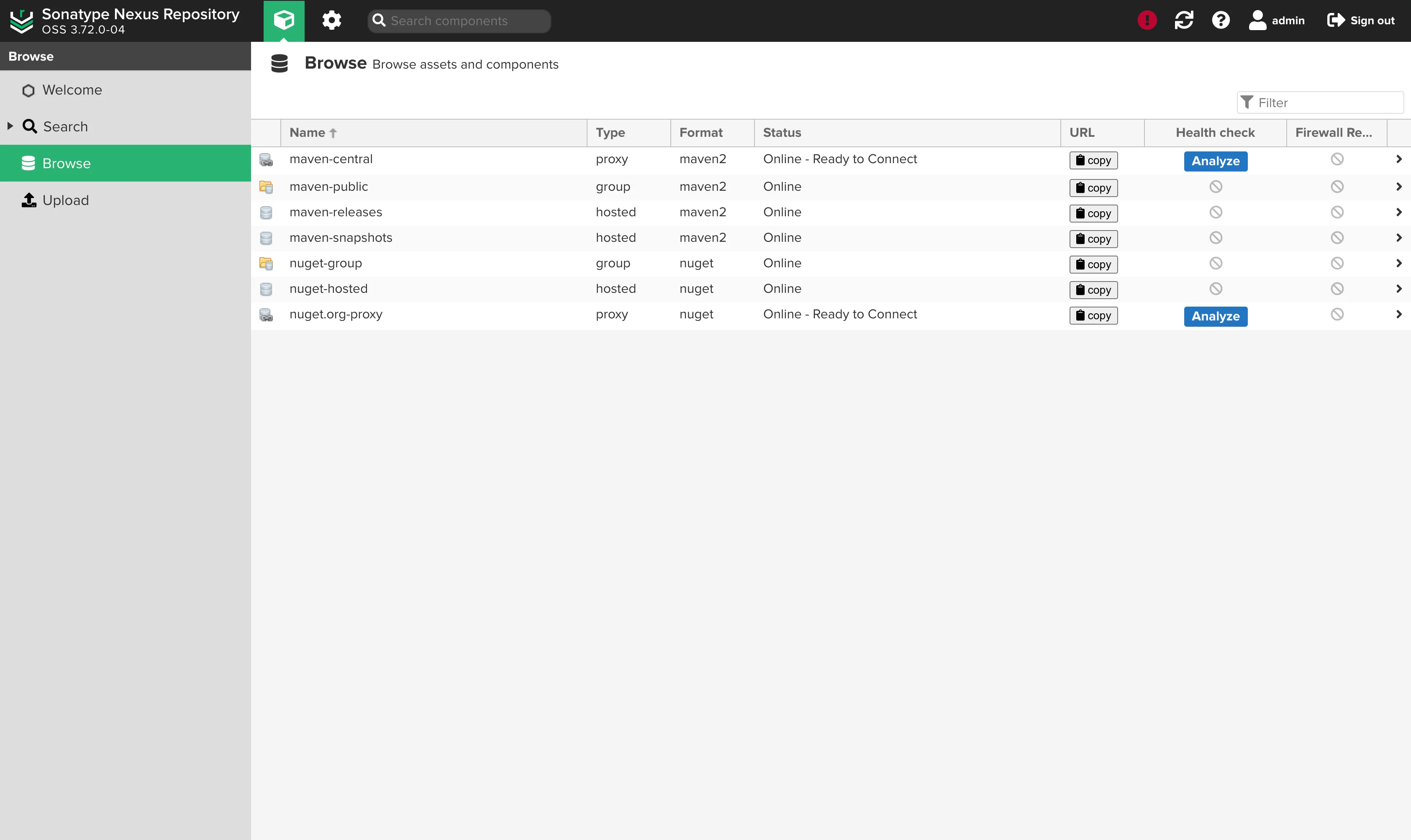 Predefined
Repositories
