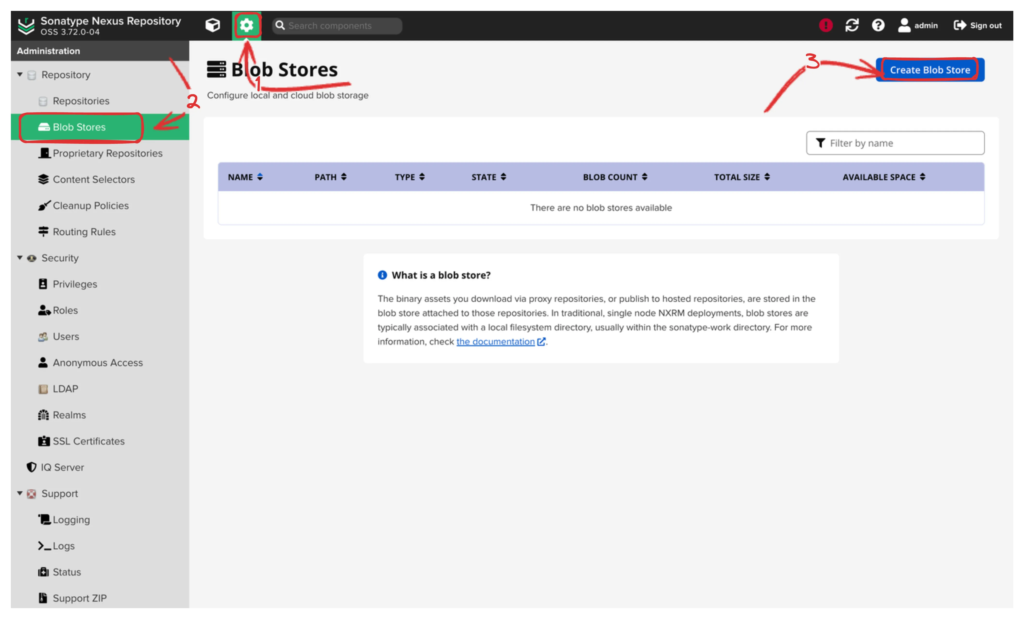 Create new
blobs
