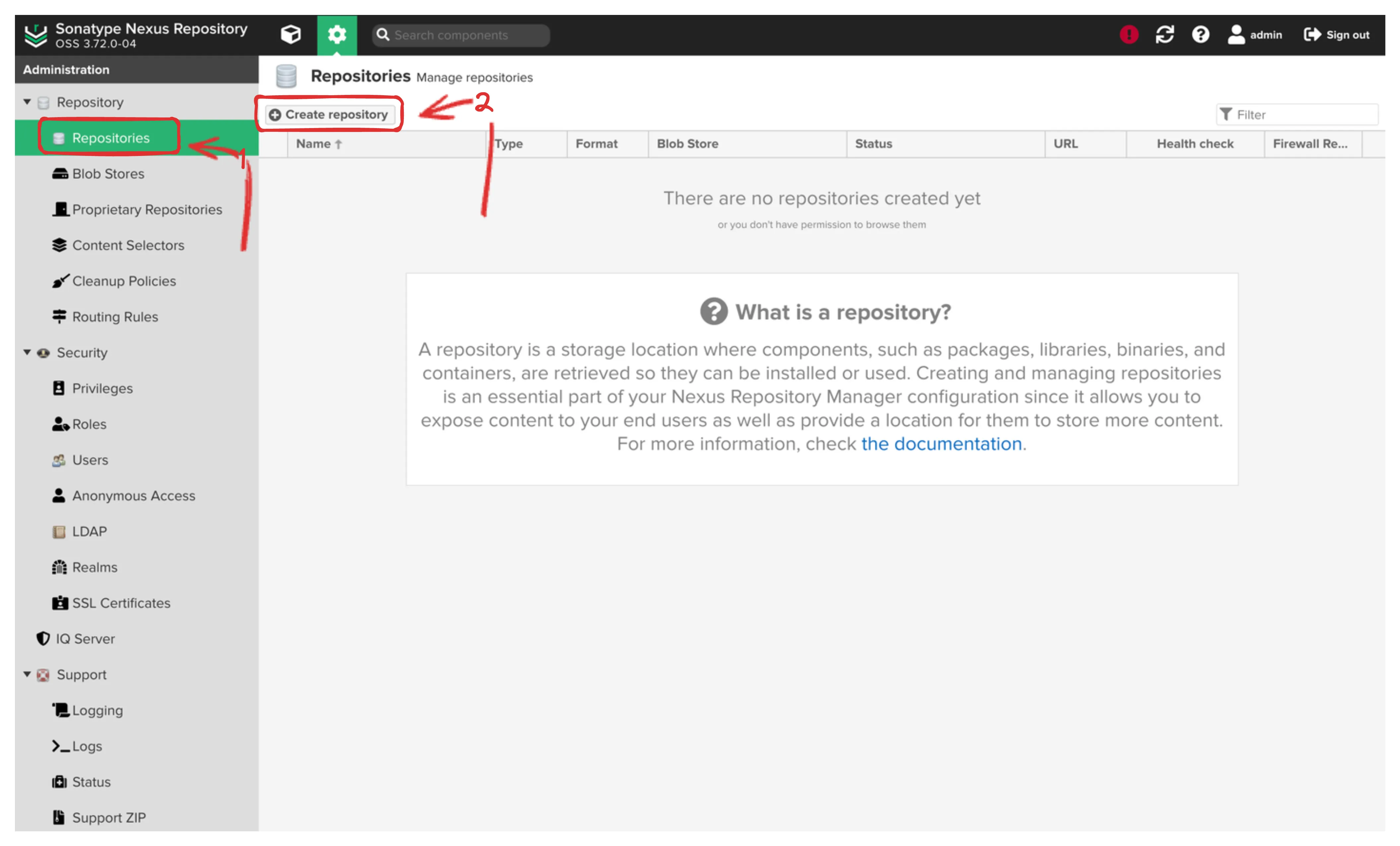 Create maven repositories
1