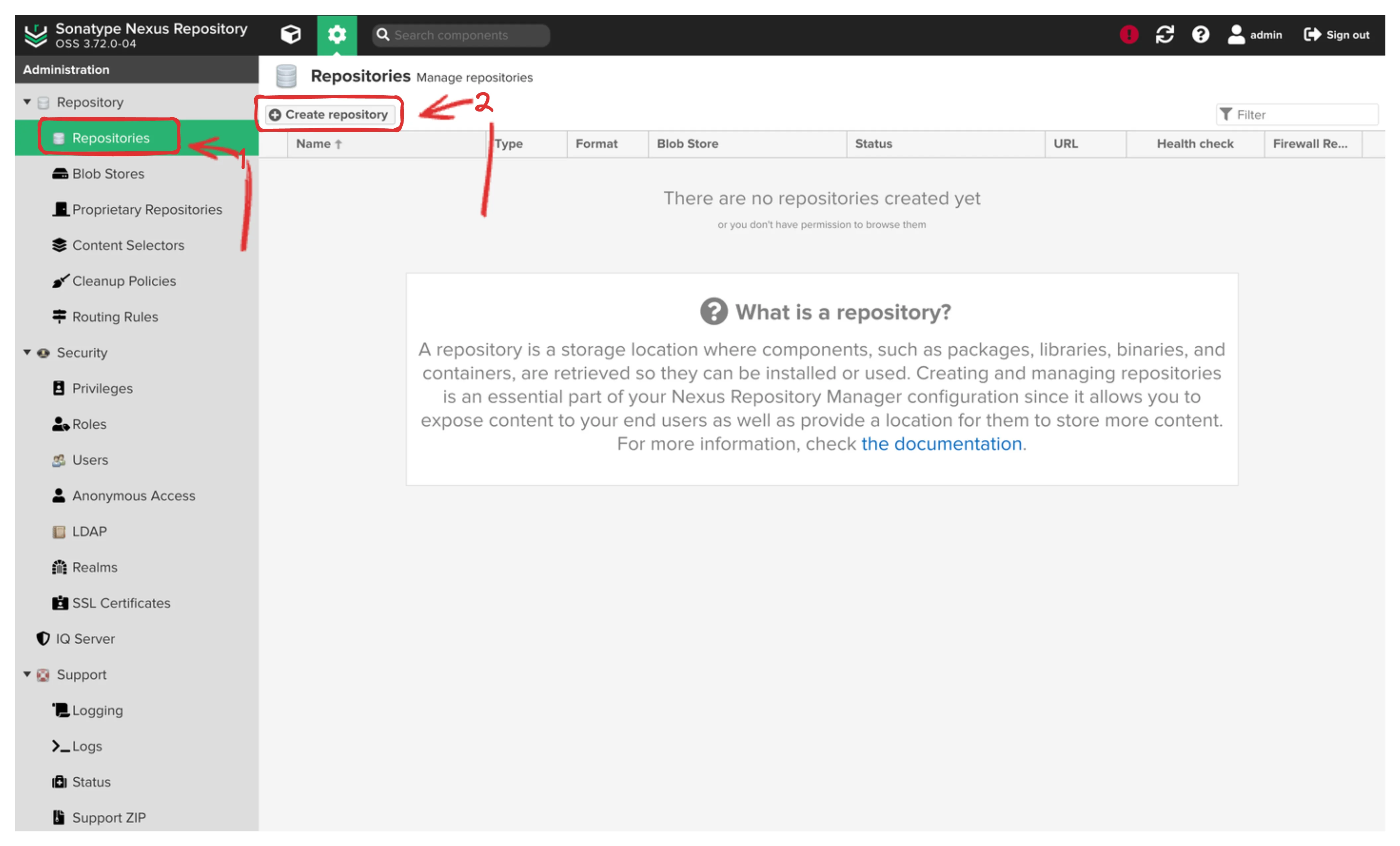Create maven repositories
1